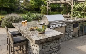 Outdoor BBQ Stone Benchtops